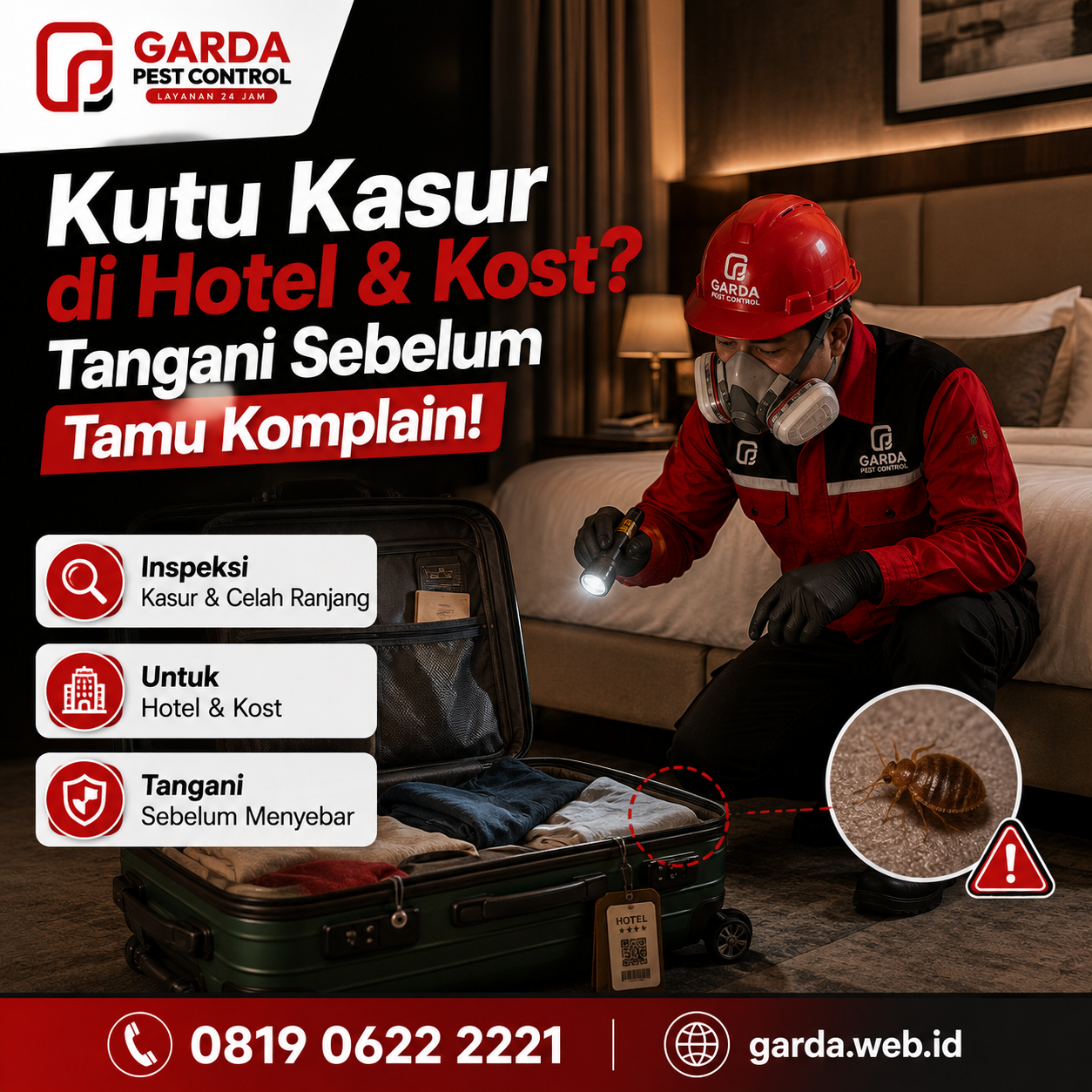Jasa Pembasmi Kutu Kasur Hotel dan Kost Boyolali dari Garda Pest Control